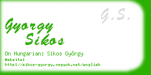 gyorgy sikos business card