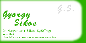 gyorgy sikos business card